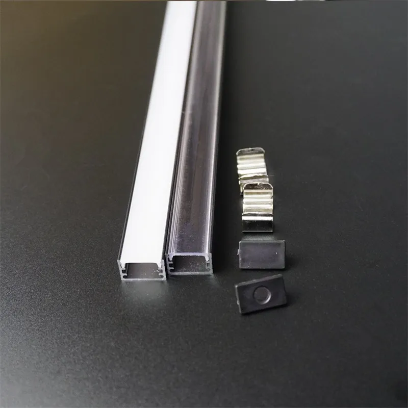 5-30pcs 100cm Flat U Type 9mm Black Led Aluminium Profile 90 180 Degree Connector 12mm 5V 12V 24V 5050 5630 3528 Tape Channel