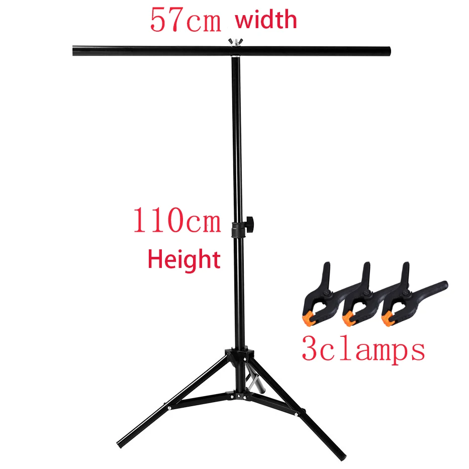 Tło do zdjęć stojak tła studyjne wsparcie dla małych tła pcv T kształt Ad uchwyt na papier lekki statyw 110X57CM 30x85CM