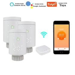 Tuya Wifi Zigbee Radiatore Attuatore Termostato Settimanale Programma Valvola Termostatica Intelligente Regolatore di Temperatura Funziona con Alexa