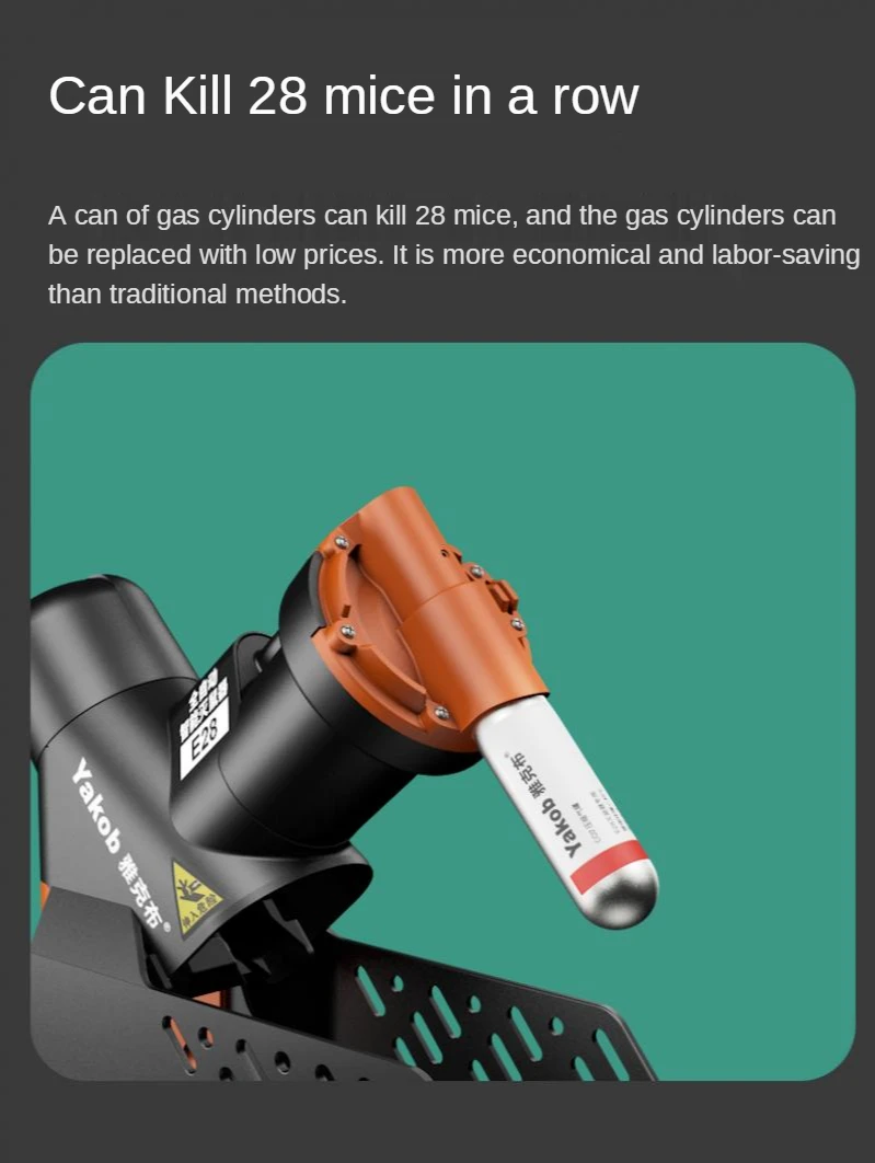 Trappola automatica per topi e serpenti umani non pelosi Kit per macchina umana per ratti e ratti senza cilindro di Co2 tossico Sma
