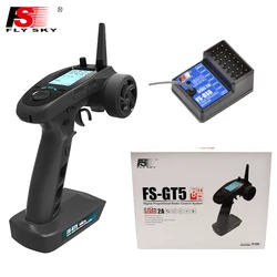 Original FlySky FS-GT5 FS GT5 2.4G 6CH RC Radio Transmitter with FS-BS6 6CH Receiver for RC Vehicles Crawler Car Boats Tank Toy