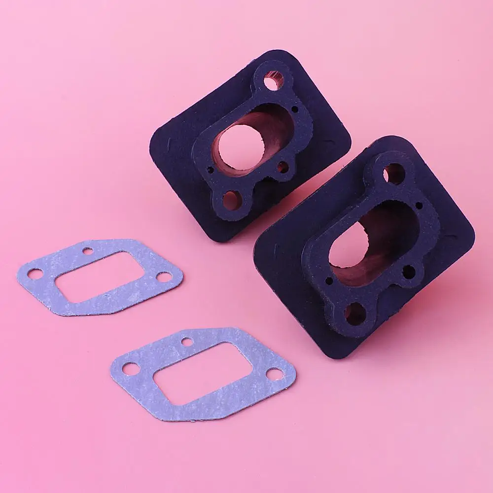 2Pcs/lot Brush Cutter Intake Manifold For 40-5 43CC 52CC Trimmer Parts Carburetor Base Connector Admitting Pipe Carb Adaptor