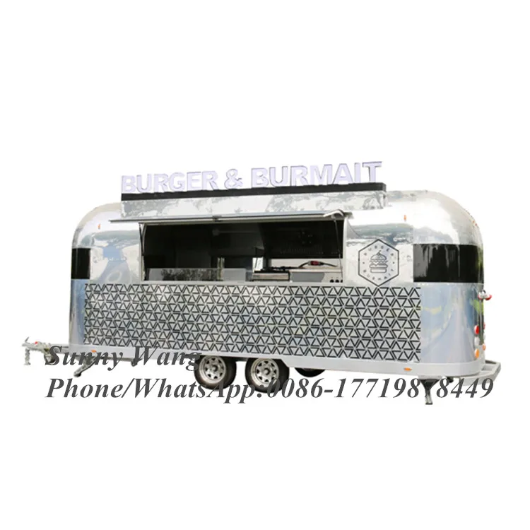 Mobile Stainless Steel Coffee Churros Carts Food Car Catering Vans Food Trailers Food Trucks Used For Sale