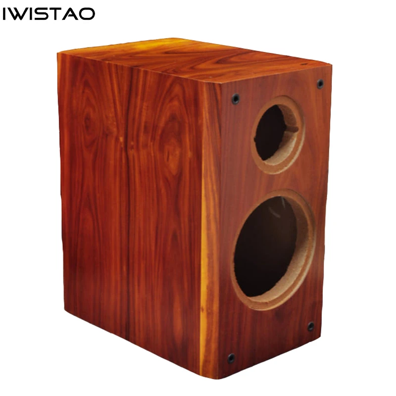 IWISTAO 2 Way 8 inches Speaker Empty Cabinet Passive Enclosure 24L Wood MDF Board Rosewood Veneer Inverted DIY