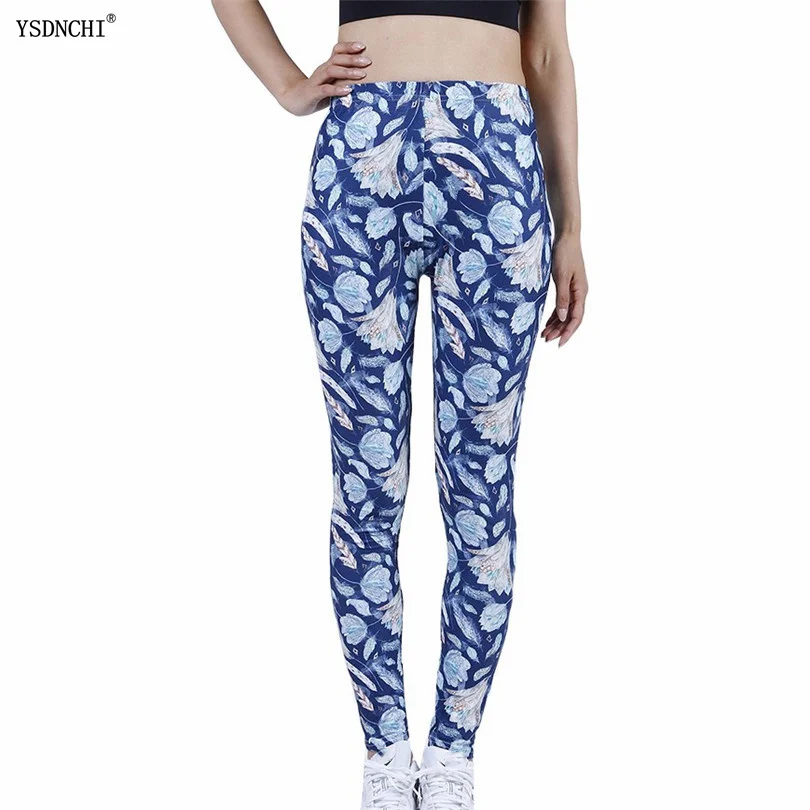 Ysdnchi Leggings Sexy Nieuwe Vrouwen Legging Digital Print Broek Leggins Leisure Jegging Panty Gym Sportkleding Workout Broek