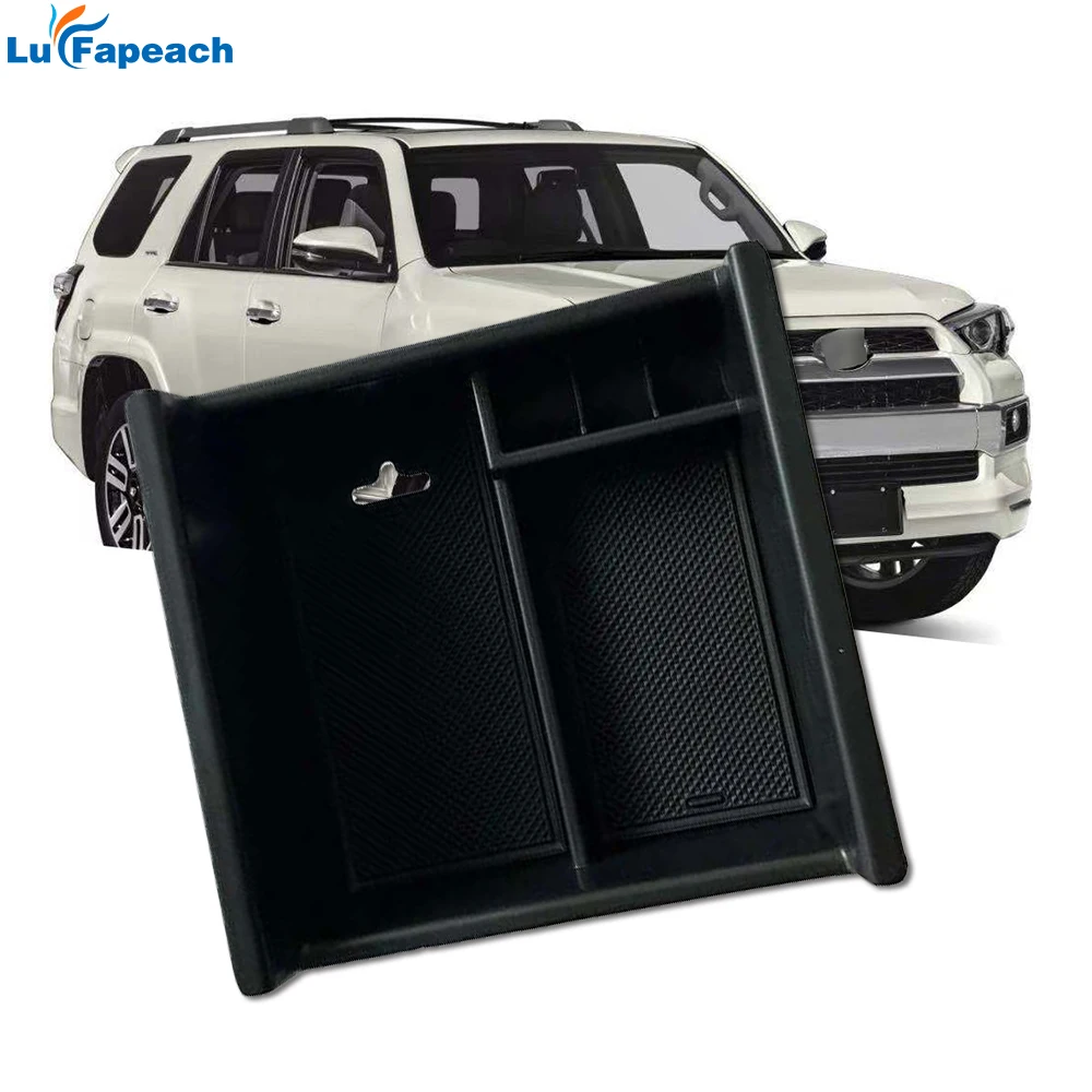 

1pc Armrest Storage Box Console For Toyota 4runner Central Control Center Modified ABS Black Auto Interior Case Car Accessories