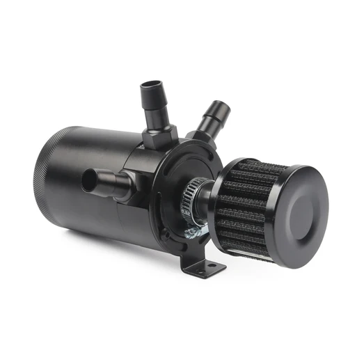 Imagen 2 del producto Tanque de lata de captura de aceite Universal de aluminio de 2 puertos/3 puertos con filtro de ventilación Mini separador de aceite de motor