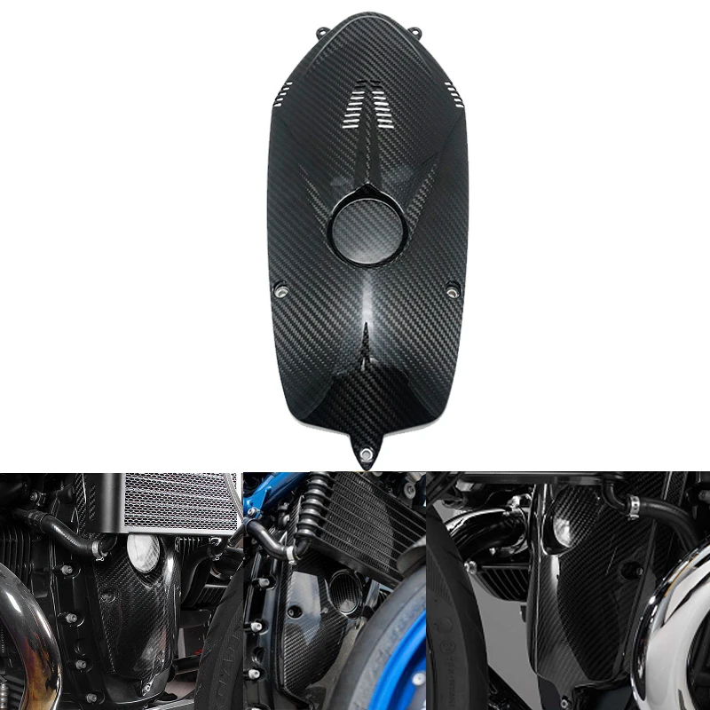 For BMW R Ninet R NINE T R9T 2014 2015 2016 2017 2018 Real Carbon Front Engine Case Cover Breast Plate Protection Motorcycle