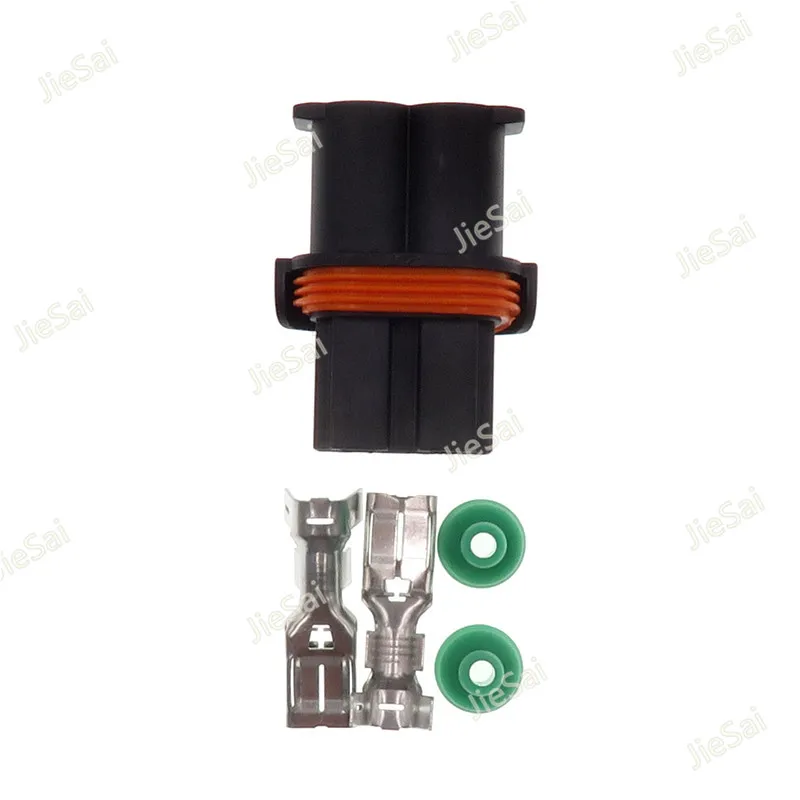 2 Pin 1544361-1 Car Electronic Fan Plug Automotive Connector With Pins And Seals For Peugeot Citroen