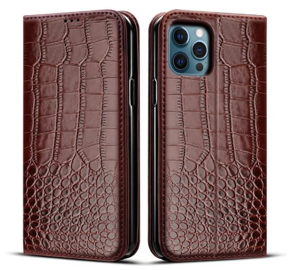 Luxury Leather Wallet Phone Case For iPhone 12 Mini 13 14 15 11 Pro Max SE XR XS MAX 6 6S 7 8 Plus X book Full Business Cover