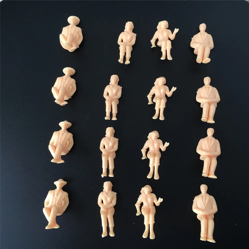50 teile/los Architektur 1:25 1:30 Maßstab 1:87 ABS Kunststoff Haut Farbe Figuren Alle Sitzende Modellbau Zug Layout Menschen – Detail 15