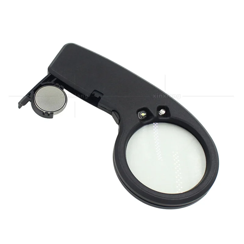 5 times high-definition illuminated ultra-thin card magnifying glass LED lamp jade antique appraisal