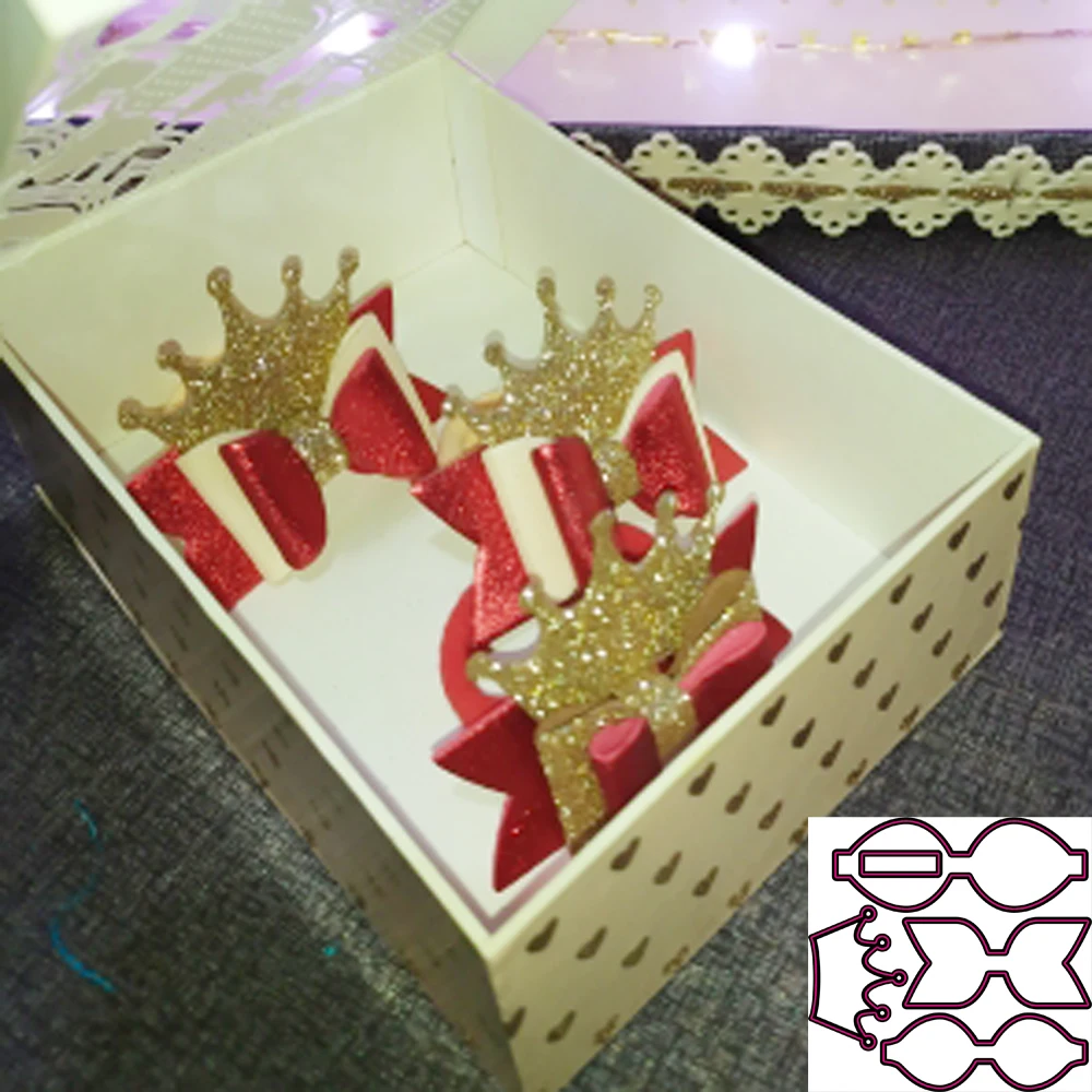 

New Bowknot, Crown Bowknot Metal cutting Die New Die cutting Photo album DIY scrapbook Technology