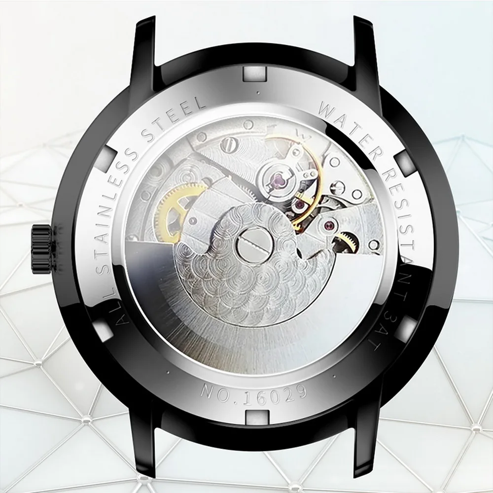 남성용 럭셔리 시계, 자동 시계, 보르만 남자 기계식 손목시계, 스위스 초박형 방수 시계