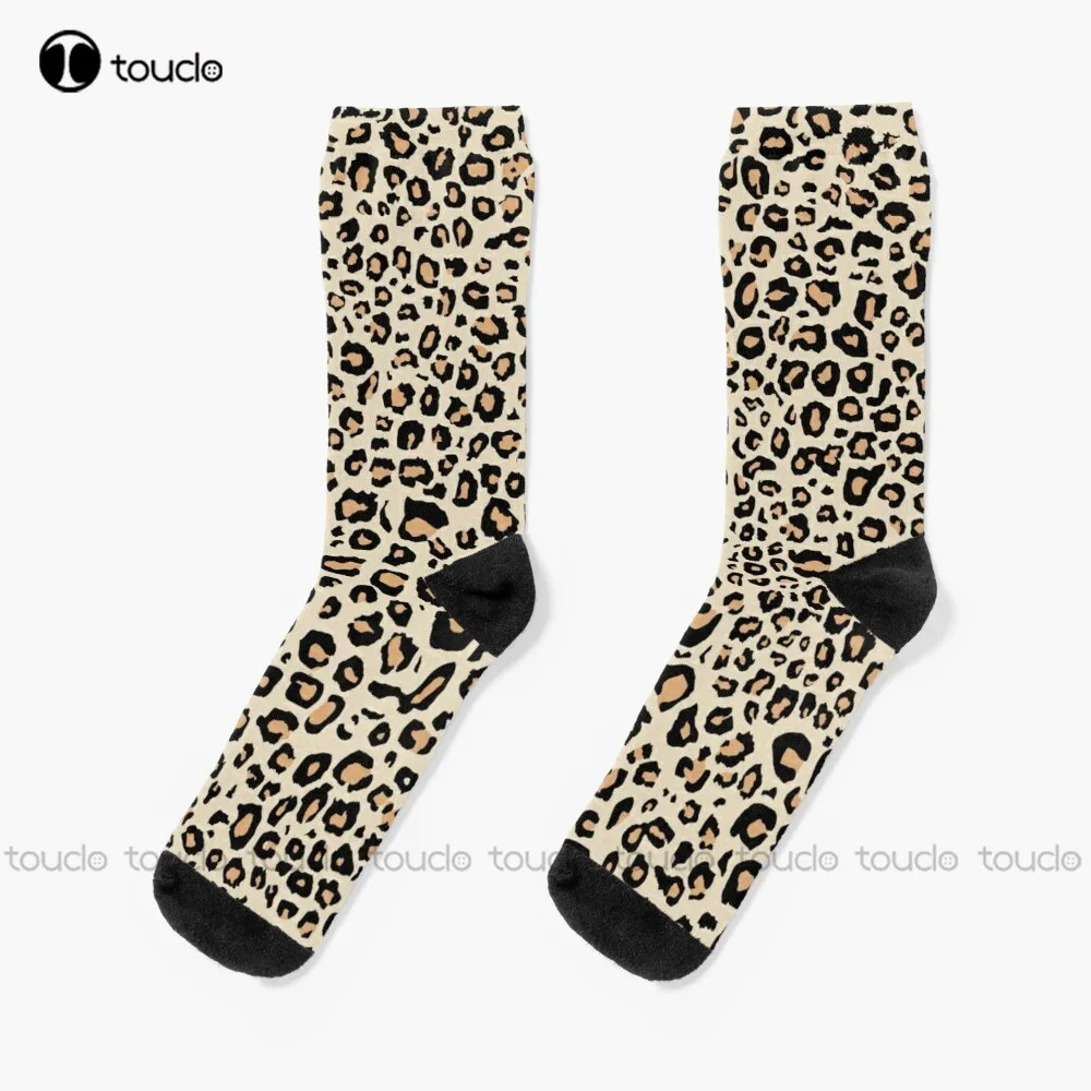 

Leopard Animal Print Socks Cat Socks Women Christmas New Year Gift 360° Digital Print Personalized Custom Hd High Quality