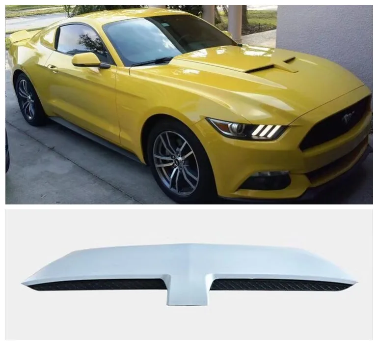 ABS/Carbon Fiber Front Bumper Engine Hood Vent Cover Decorative Fits For Ford Mustang 2015 2016 2017