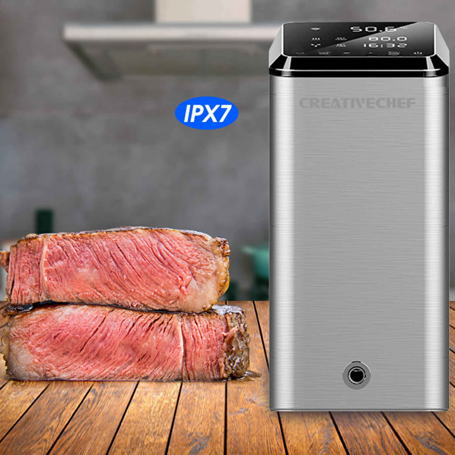 Imersa Elite Sous Vide Cooker with Unique Folding Design | Powerful Pump Immersion Circulator | App Enabled with Big Display | b