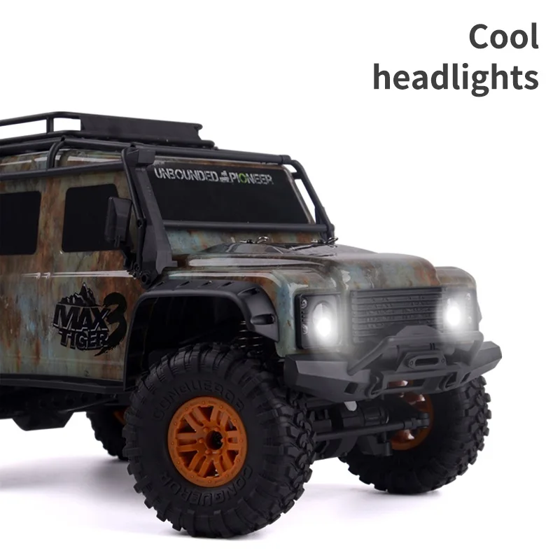 ingress protection Rc Max Tiger3 4X4 Crawler Rally Electric car 1:10 2.4G Rocket Damping  All Terrain Cross-Country RC Car Gift