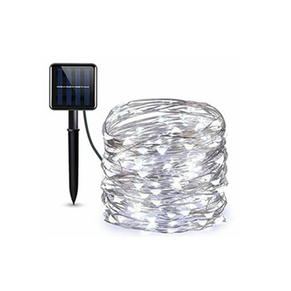 Solar String Fairy Lights 10m 100LED Waterproof Outdoor Garland Solar Power Lamp For Wedding Christmas Garden Decoration