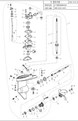 Motore della barca T5-03020000 albero di trasmissione corto per Parsun motore fuoribordo 2 tempi, pezzo di ricambio albero di trasmissione Assy