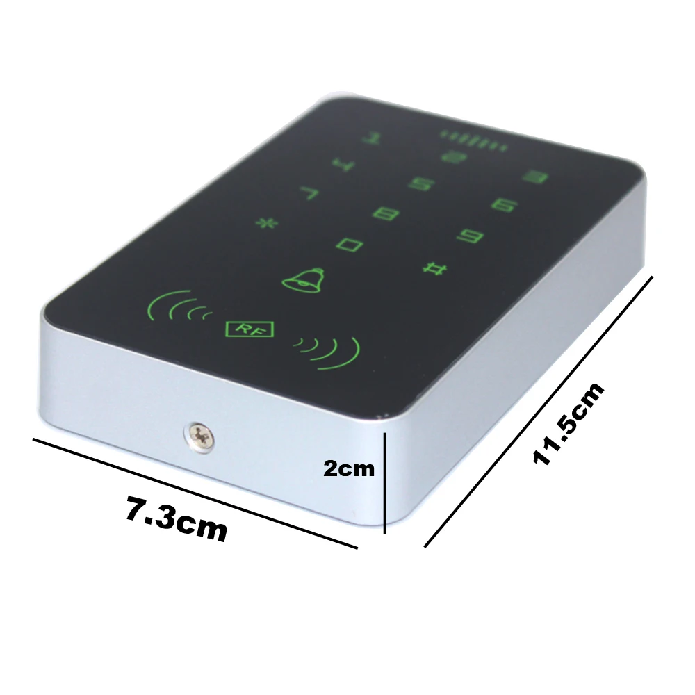 액세스 제어 키패드 125Khz/13.56Mhz RFID 카드 게이트 잠금 카드 리더, 스마트 도어 액세스 컨트롤러 시스템 용량 1000 사용자