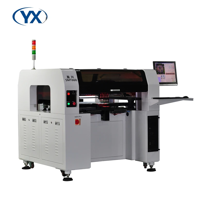 YX Pick and Place Machine Grinding Miller SMT660-Vision System 6 Heads+Servo Motor 0201/BGA,Led,SMD-T