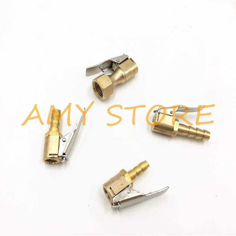 1Pc Car Auto Tire Valve Inflator Pneumatic Chuck Collect Air Quick Inflation Nozzle 6mm 8mm Hose Barbed 1/4\