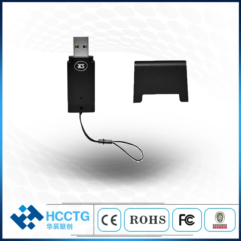 Imagem -04 - Acs Portátil Mini Leitor de Cartão Inteligente ic Chip de Contato Leitor de Cartão Escritor Interface Usb Acr39t-a1