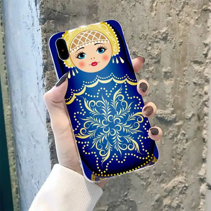 Cute Russian Dolls Matryoshka DIY phone Case cover Shell for iphone 13 8 7 6 6S Plus X 5S SE 2020 XR 11 pro XS MAX