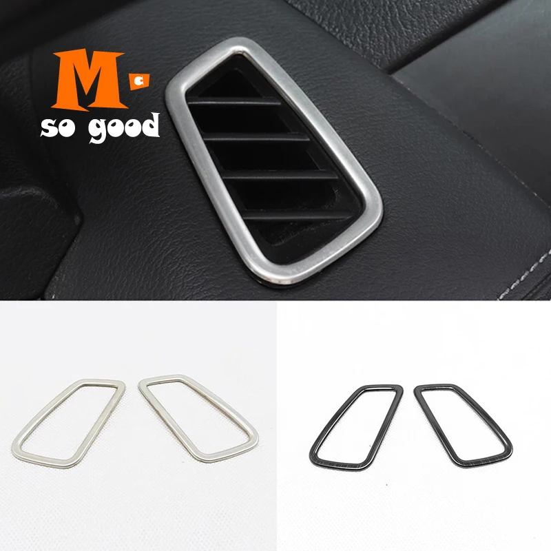 

for Nissan Sentra 2020 Car Dashboard Front Small Air Conditioner Outlet Cover Trim Car Styling Accessories Stainless Steel 2pcs