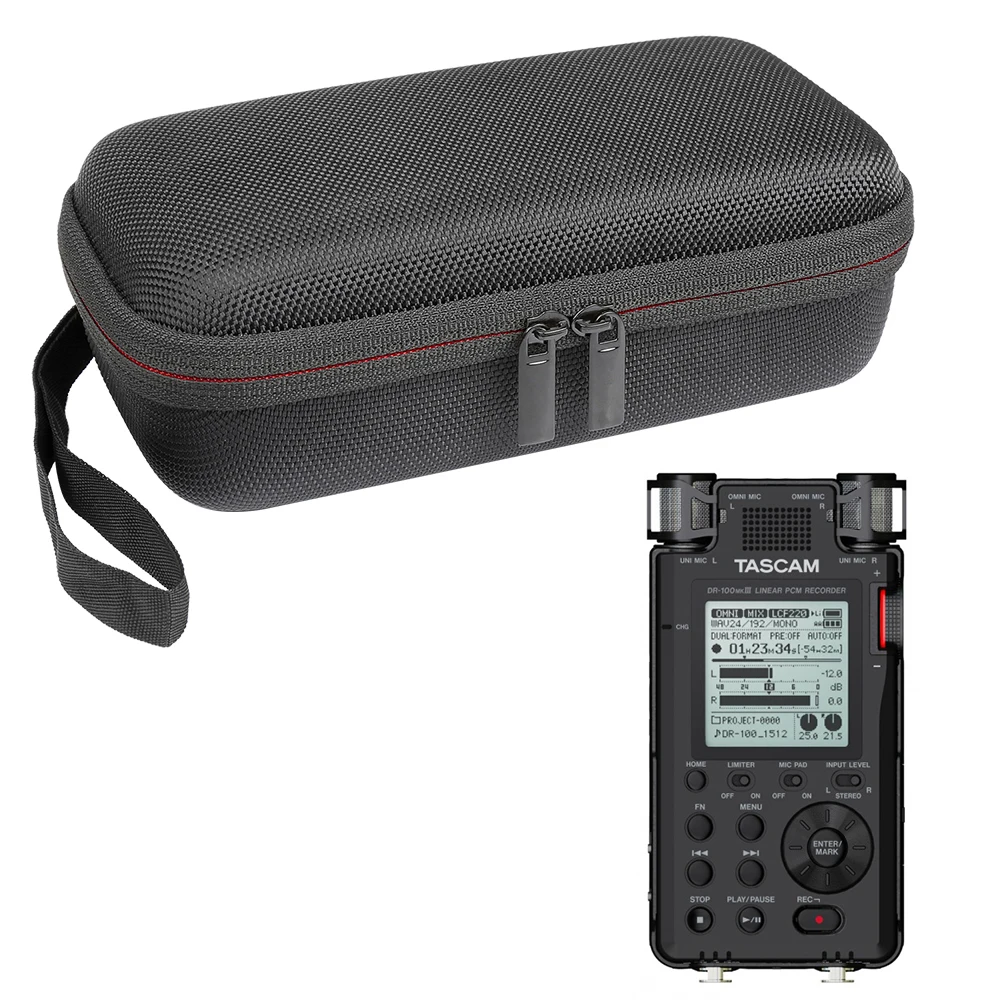 ZOPRORE Hard Outdoor Carrying Protect Portable Pouch Storage Case Bag for TASCAM DR-100MKIII DR-100MK 3 Recorder Accessories