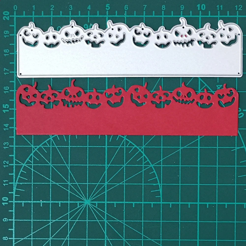 Halloween Border Terror Pumpkin Lace Metal Cutting Dies For Stamps Scrapbooking Stencils DIY Paper Album Cards Decor Embossing