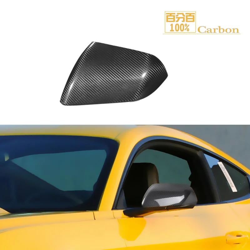 

Real Carbon Fiber Mirror Cover Put On Type Without Lamp Position For Mustang