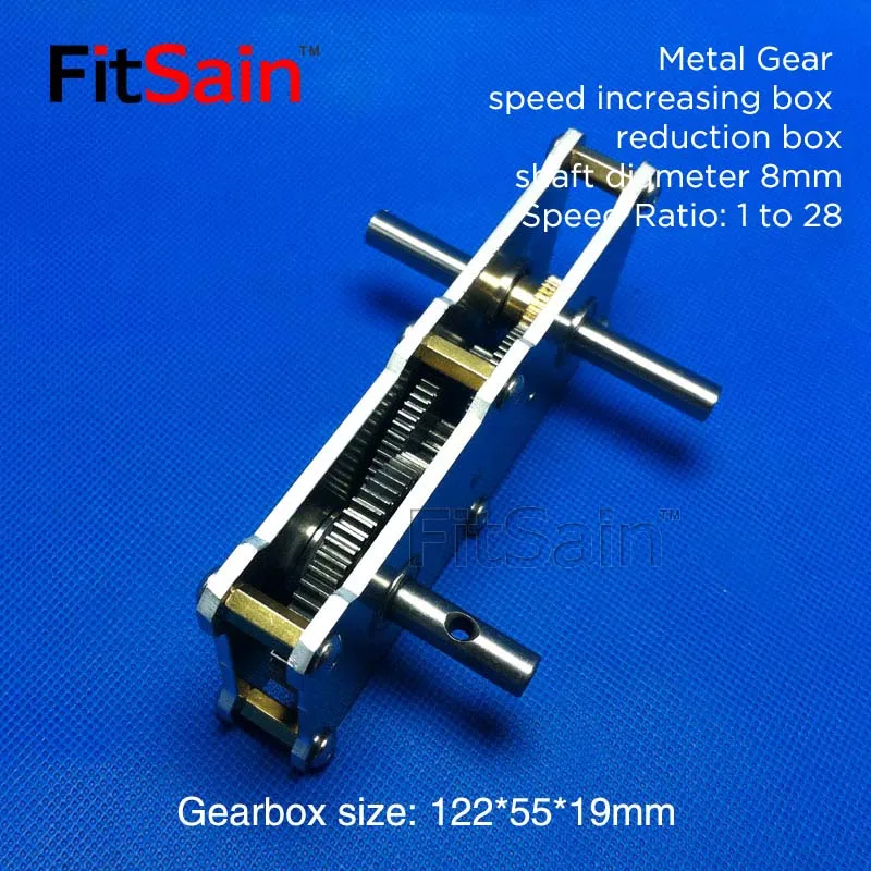 FitSain--1 to 28 Metal Gear Reducer speed-up box accelerator large torque accelerator Reducer