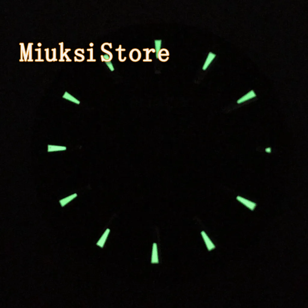 1PCS 33.2mm sterile blue black green silver watch dial luminous marker fit NH35 NH36 automatic movement