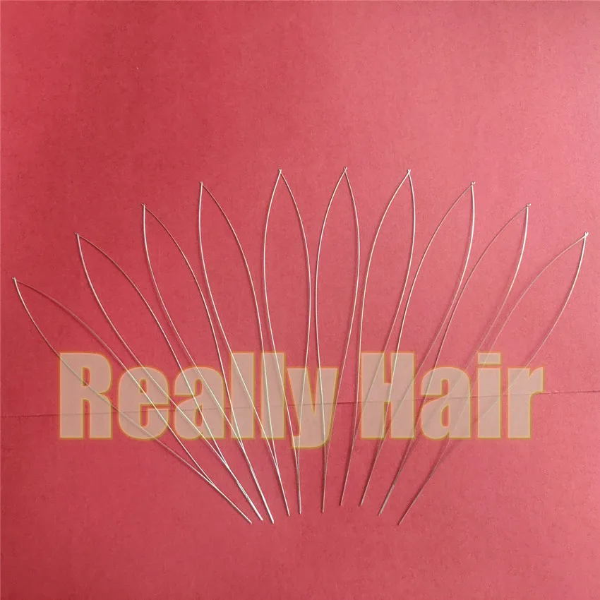 10pcs/Lot or 50pcs/Lot Micro Rings Pulling Loop Needle Hair Extensions,Hair Extension Tools Replaceable stainless steel wire