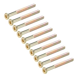 Uxcell 10pcs Furniture Screw M8 Hex Socket Screws 75/80/85/90/100/110/150mm Plated Fasteners Thread Carbon Steel Machine Screws