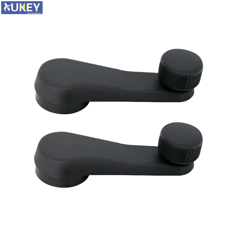 2pcs Car Window Winder Handle For VW Golf MK3 MK4 Vento Bora Polo 6N1 Beetle Caddy Skoda Octavia Fabia 1H0837581D Black ABS