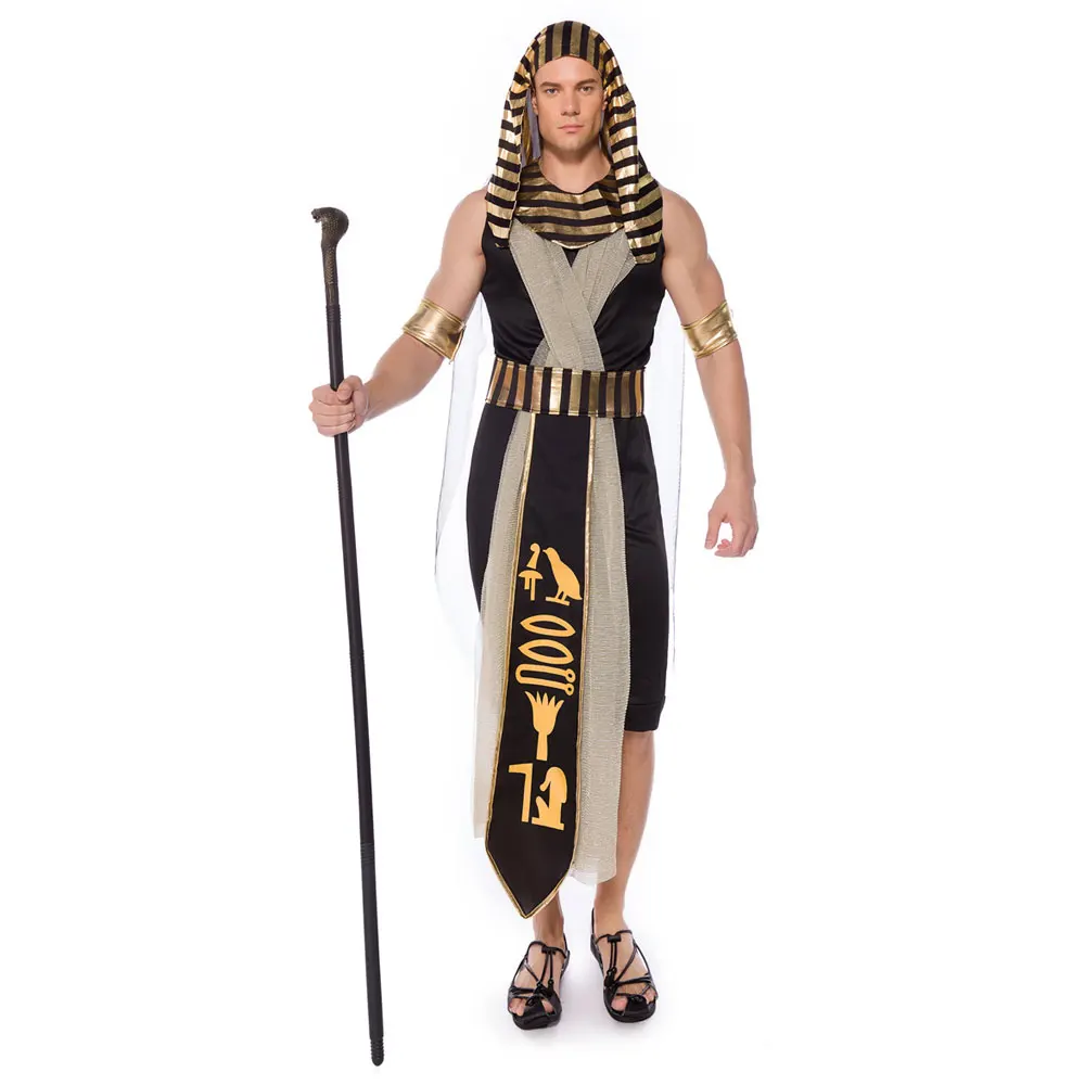 Umorden Fantasia Erwachsene Ägypten Ägyptischen König Pharao Kostüme Cosplay für Männer Halloween Purim Mardi gras Phantasie Kleid