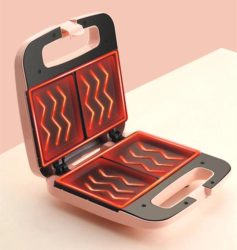 Mesin Sarapan Pembuat Sandwich Elektrik Mesin Pemanggang Roti Pembuat Waffle Listrik Multifungsi BM04