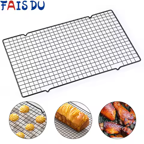 FAIS DU 1PC Stainless Steel Nonstick Cooling Rack Cooling Grid Fits Baking Pan,Pizza Bread Cookie Holder Barbecue Shelf