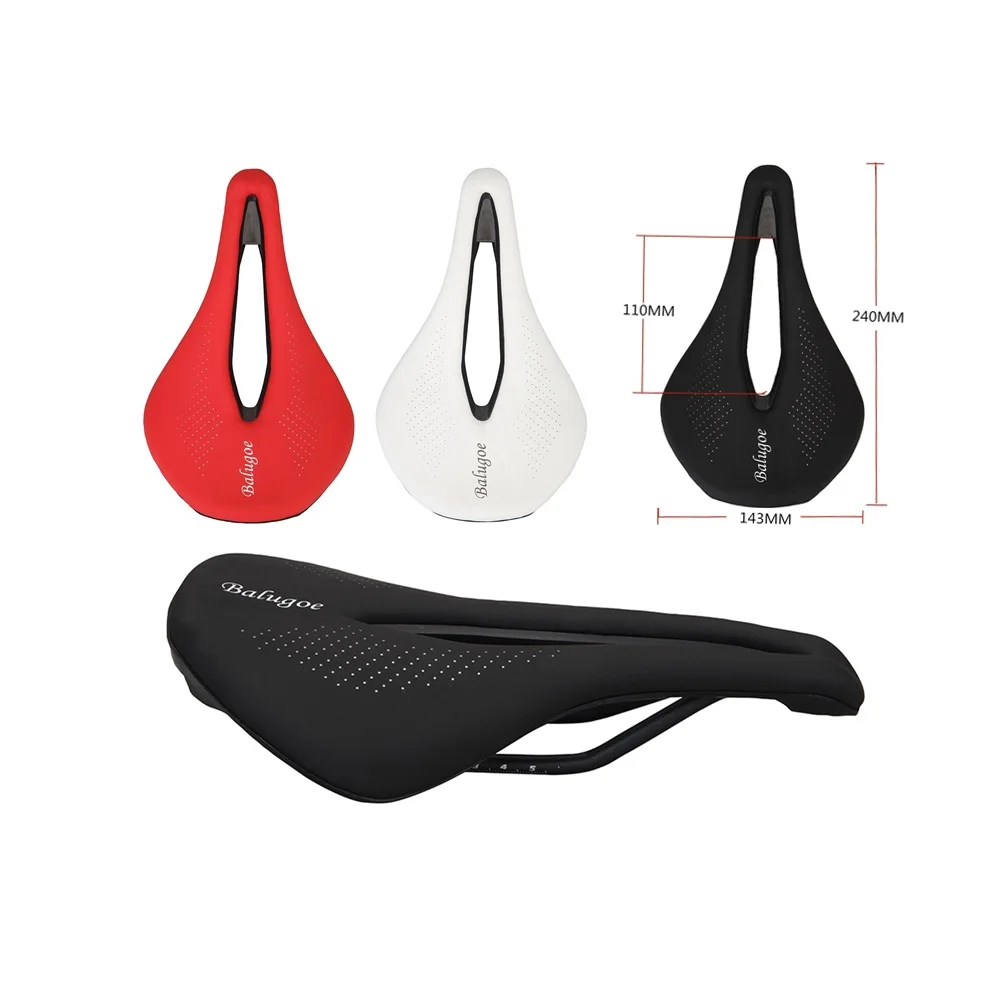 BALUGOE bicycle seat MTB Road Bike Saddles PU Ultralight Breathable Comfortable Seat Cushion Bike Racing Saddle Parts Components