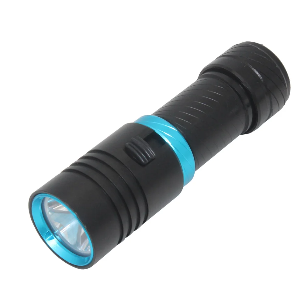 UV Light Scuba Flashlight Waterproof Underwater 100m Torch 18650 22650 Stepless Dimming T6 Purple LED Diving Flashlight Torch