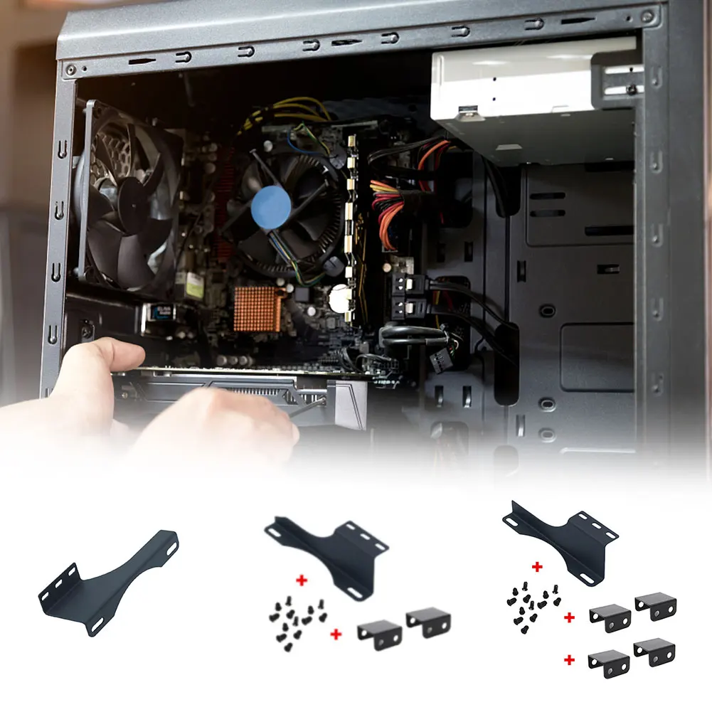 冷却ファン用の垂直サポートキット12cm,14cm,PC用ビデオカードホルダー,ヒートシンク,PC用