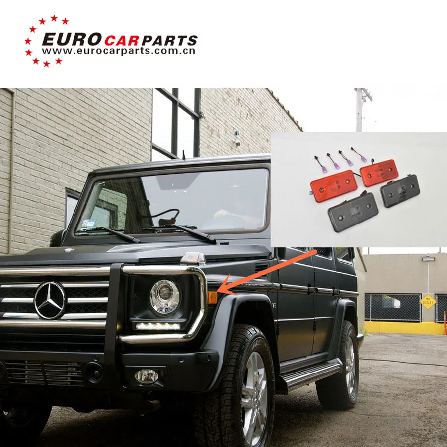 G class w463 front and rear Side Markers Lights for G-wagon G500 G550 G55 Side fender LED lights