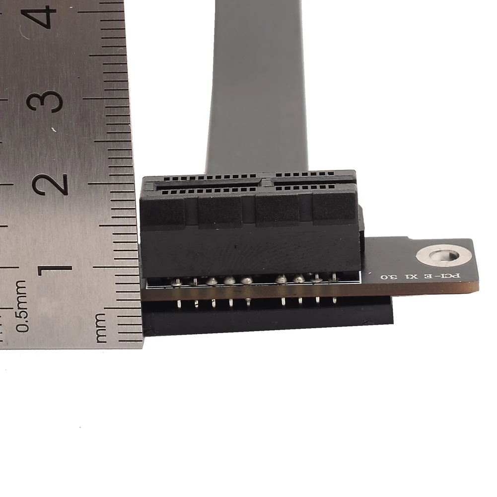 Dual 90Degree PCI-e Express 1X Riser Extender Extension Card with 20CM High Speed Flex Cable