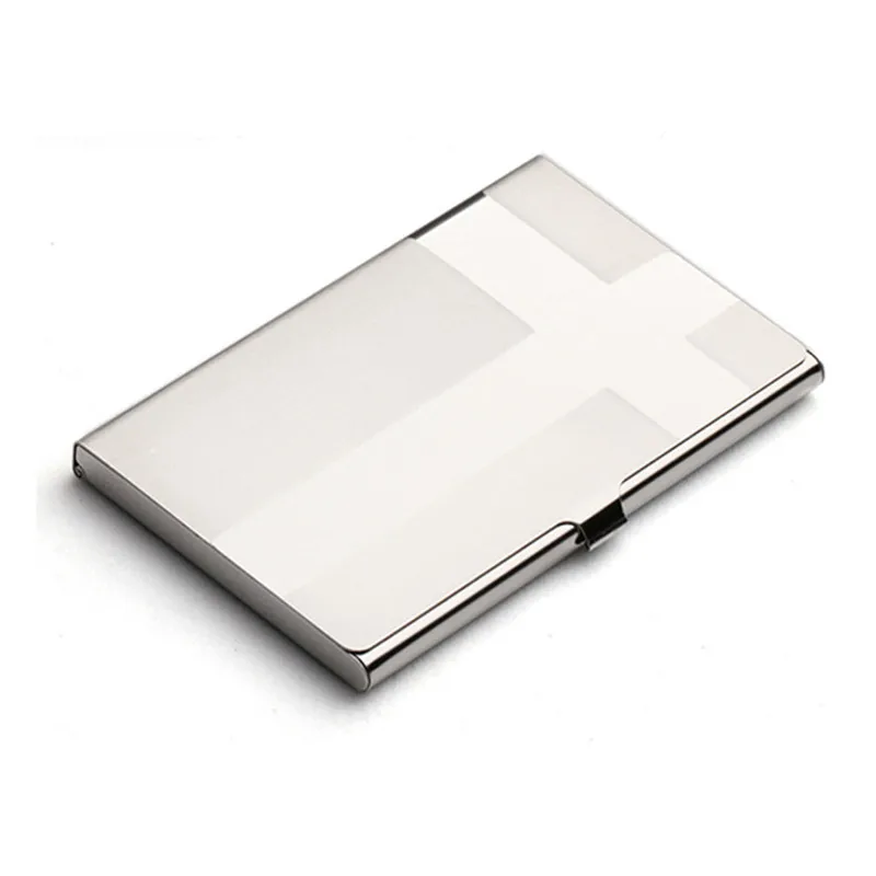 2022 New Waterproof Stainless Steel Business ID Credit Card Holder Luxury Silver Aluminium Case Cover Unisex Card Wallet