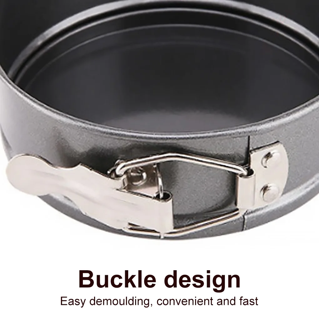 Baking Cake Pan Round Bread Mold with Removable Bottom Buckle Quick-Release Non-Stick Coating