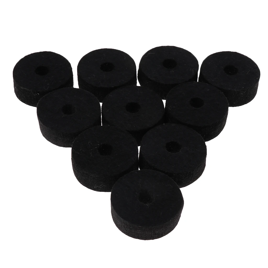 10pcs Thickness Cymbal Felts Hi Hat Washers Percussion Drum Kits Pad Cushion