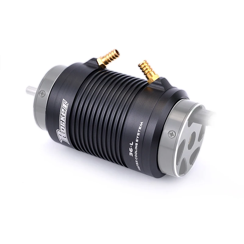 Cohete de aluminio 36-S 36-L cubierta de chaqueta de refrigeración por agua para Motor sin escobillas de barco a control remoto 3660 3670 3680